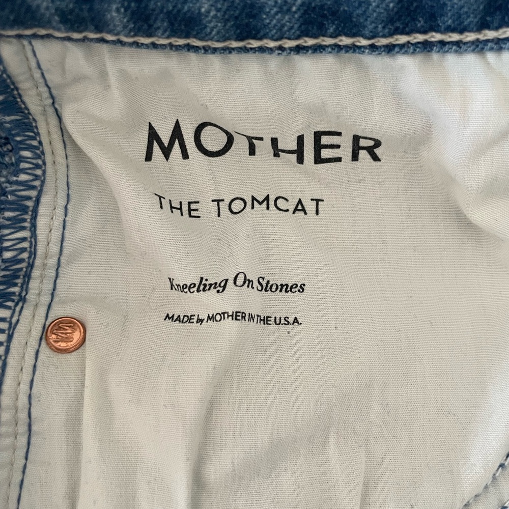 MOTHER Blue Straight Leg Jeans High-Rise Style - Picture 2 of 7